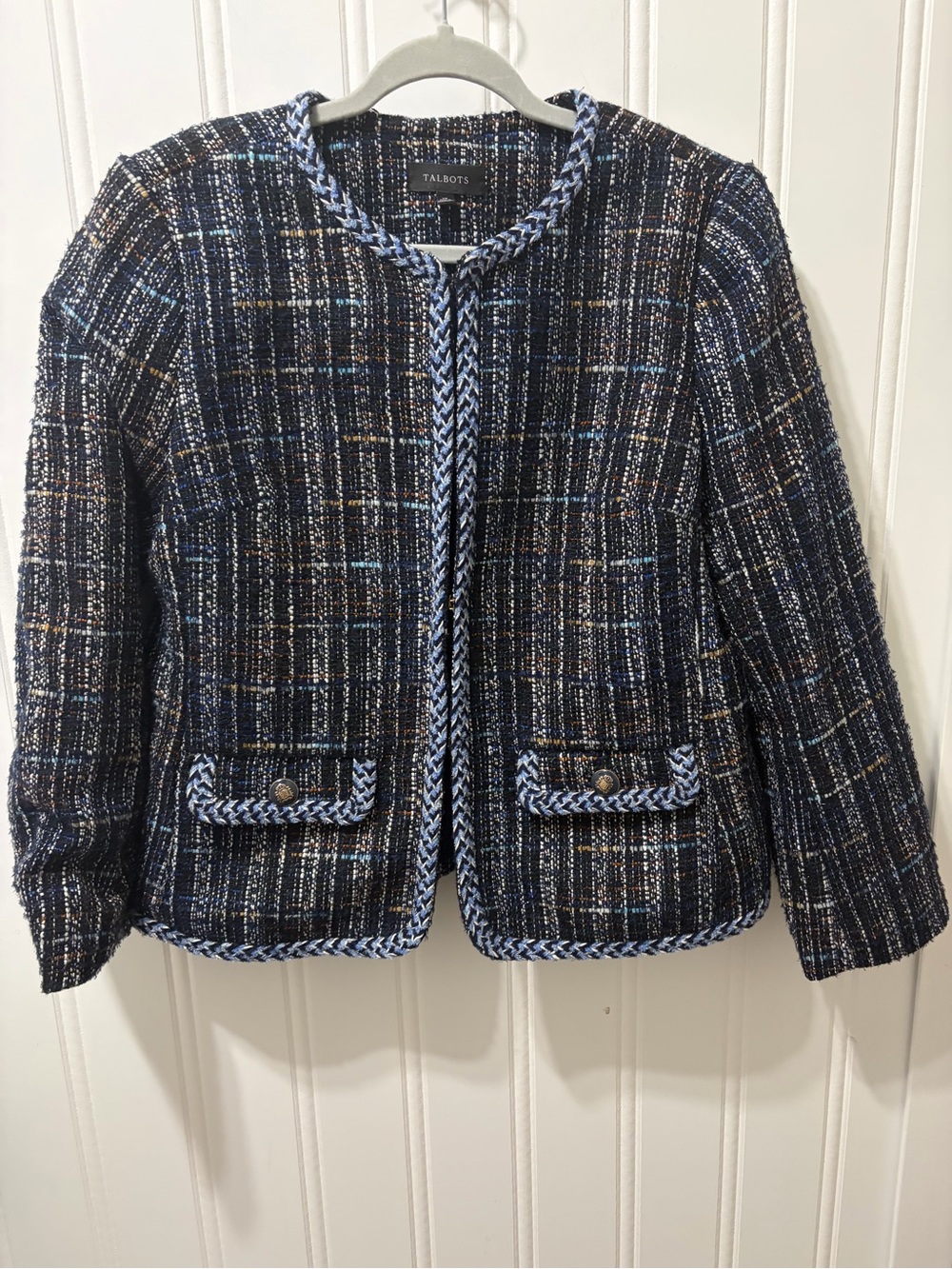 Talbots Women’s Spaced Dyed Tweed Jacket Blazer Size 14